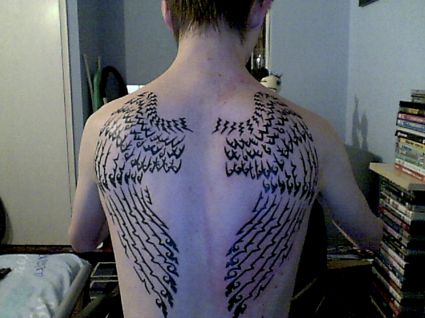 Angel Wings Tattoo On Back